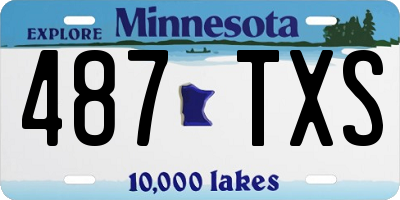 MN license plate 487TXS