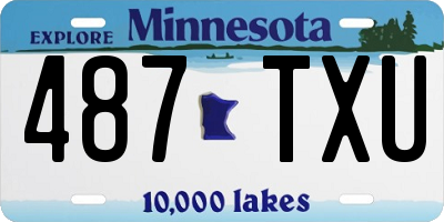 MN license plate 487TXU