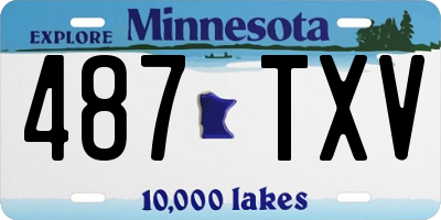 MN license plate 487TXV