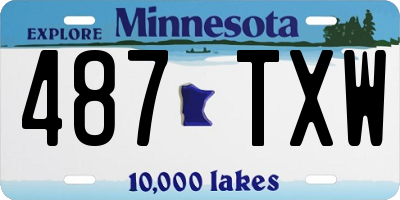 MN license plate 487TXW