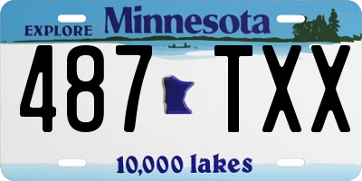 MN license plate 487TXX