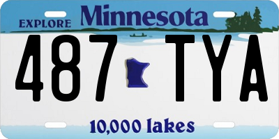 MN license plate 487TYA