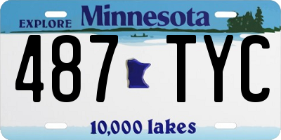 MN license plate 487TYC