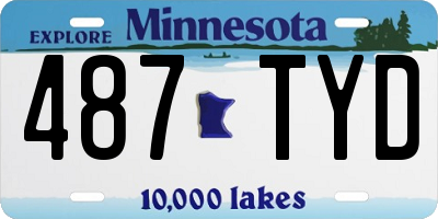 MN license plate 487TYD
