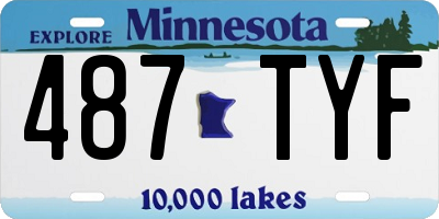 MN license plate 487TYF