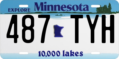 MN license plate 487TYH