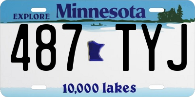 MN license plate 487TYJ