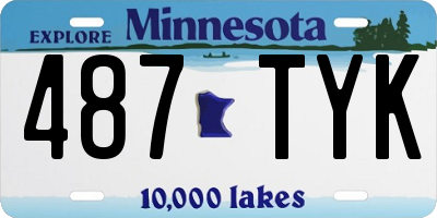 MN license plate 487TYK