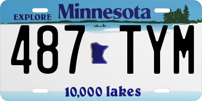 MN license plate 487TYM
