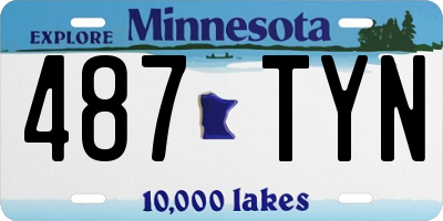 MN license plate 487TYN