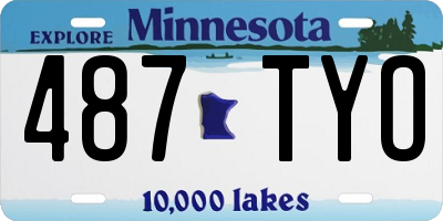 MN license plate 487TYO