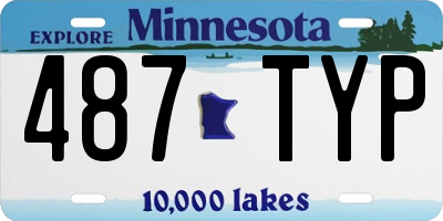 MN license plate 487TYP