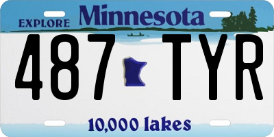 MN license plate 487TYR