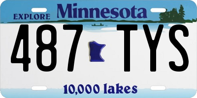 MN license plate 487TYS