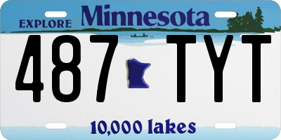 MN license plate 487TYT
