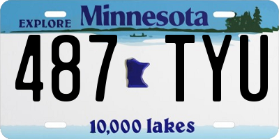 MN license plate 487TYU