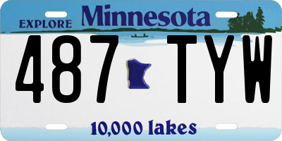 MN license plate 487TYW