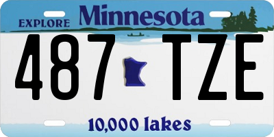MN license plate 487TZE