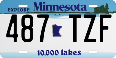 MN license plate 487TZF