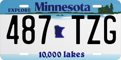 MN license plate 487TZG
