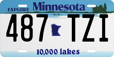 MN license plate 487TZI