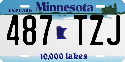 MN license plate 487TZJ