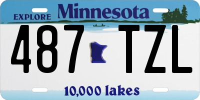 MN license plate 487TZL