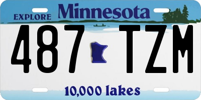 MN license plate 487TZM