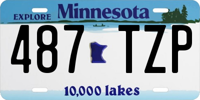 MN license plate 487TZP