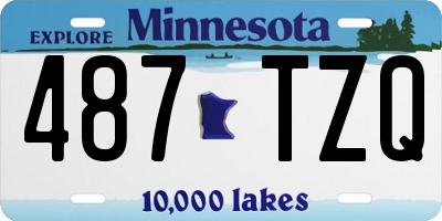 MN license plate 487TZQ