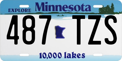 MN license plate 487TZS