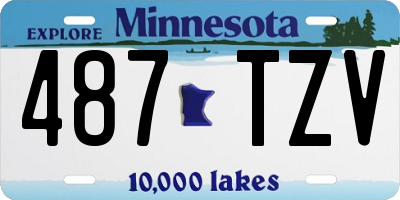 MN license plate 487TZV