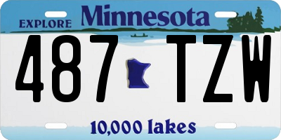 MN license plate 487TZW