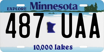 MN license plate 487UAA