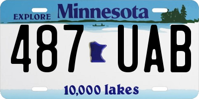 MN license plate 487UAB