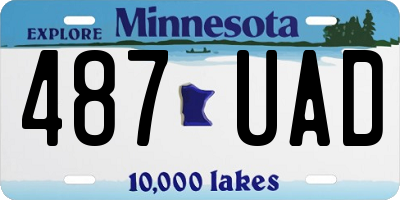 MN license plate 487UAD