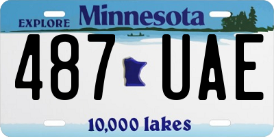 MN license plate 487UAE