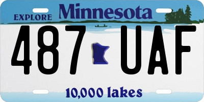 MN license plate 487UAF