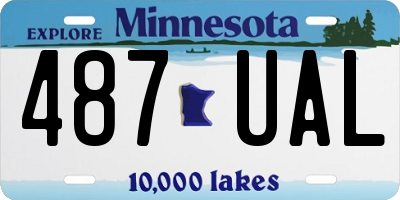 MN license plate 487UAL