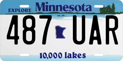 MN license plate 487UAR
