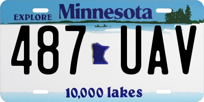 MN license plate 487UAV