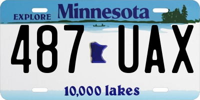 MN license plate 487UAX