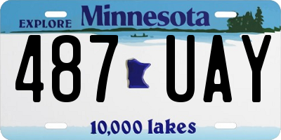 MN license plate 487UAY