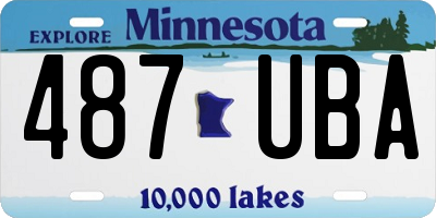 MN license plate 487UBA