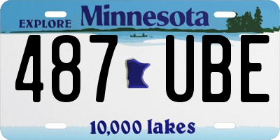 MN license plate 487UBE