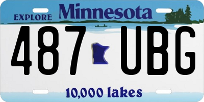 MN license plate 487UBG