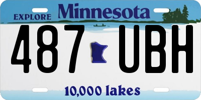 MN license plate 487UBH