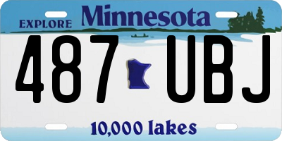 MN license plate 487UBJ