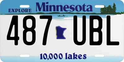 MN license plate 487UBL