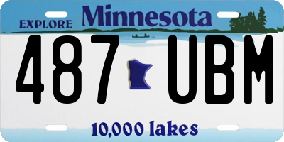 MN license plate 487UBM